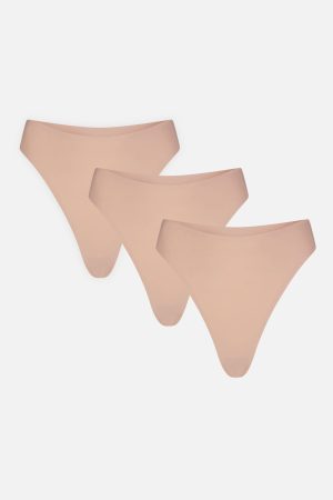 Base High Thong in Buff (Pack)